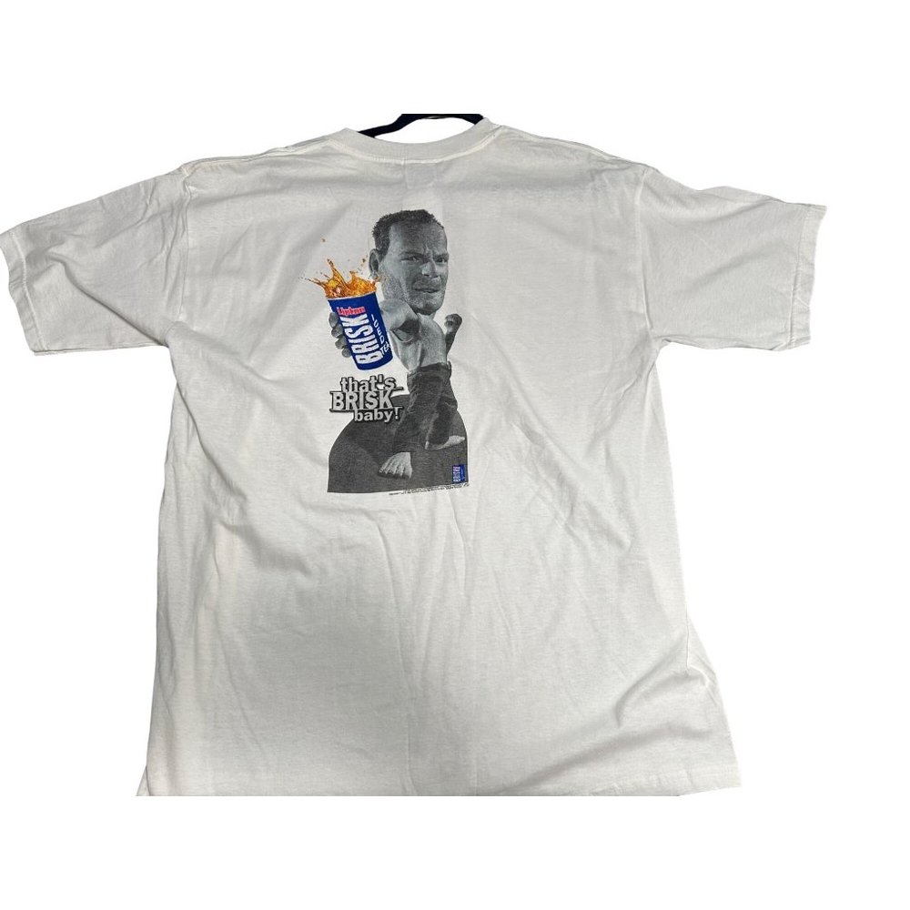 Vintage Bruce willis brisk iced tea promo 90s shirt size XL